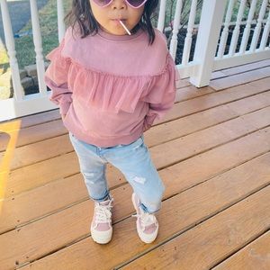 ZARA toddler girls ruffle sweatshirt